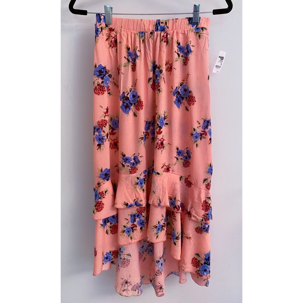 Charlotte Russe Floral Ruffle Maxi Skirt